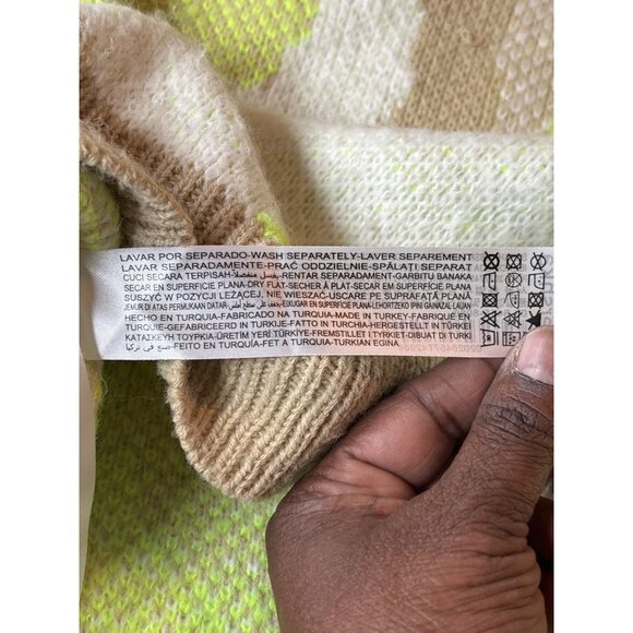 Bershka Neon Wave Pattern Sweater size M-L - Picture 11 of 13